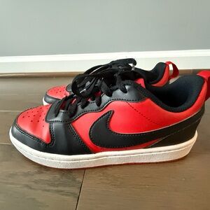 Nike Kids Court Borough Unisex Red and Black Sneakers